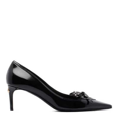 Dolce & Gabbana Black Viscose Shoes With Heel