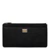 Dolce & Gabbana Women Leather Zipped Card Case In Black
