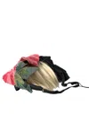 DOLCE & GABBANA BLACK VISCOSE WHITE HAIR PARRUCCHIERA HEADBAND DIADEM