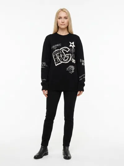 Dolce & Gabbana Black Viscose Women's Sweater