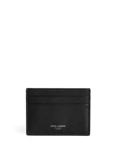 Dolce & Gabbana Black Vitello Leather Cardholder