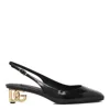Dolce & Gabbana Black Vitello Shoes Sandals In Black