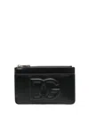 Dolce & Gabbana Black Leather Wallet With Embossed Logo