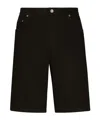 Dolce & Gabbana Black Wash Stretch Denim Shorts In Black