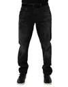 Dolce & Gabbana Black Washed Cotton Skinny Men Denim Jeans In Black