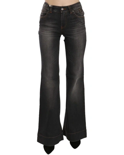 Dolce & Gabbana Black Washed Mid Waist Flared Denim Casual Jeans