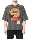 Dolce & Gabbana Black White Graphic Print Short Sleeve T-shirt In Gray