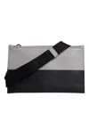 Dolce & Gabbana Black White Leather Logo Embossed Crossbody Bag In Black