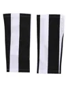 Dolce & Gabbana Black White Nylon Fingerless Wrist Length Women's Gloves In Multi
