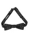 Dolce & Gabbana Black White Polka Dot Silk Men Neck Bow Tie In Black