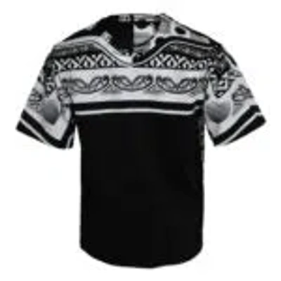 Dolce & Gabbana Black White Printed Cotton Short Sleeves Men Men's T-shirt () In Black/white