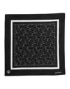 Dolce & Gabbana Black White Printed Square Foulard Men's Scarf