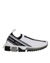 Dolce & Gabbana Black White Slip On Sorrento Sneakers Shoes In Multi