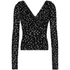Dolce & Gabbana Stretch Tulle Top With Crossover Neckline And Polka Dot Print