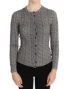 Dolce & Gabbana Black White Wool Top Cardigan Sweater In Multi