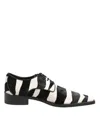 Dolce & Gabbana Black White Zebra Pony Fur Dress Shoes In Black