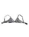 Dolce & Gabbana Black White Zebra Print Sheer Mesh Bralette Underwear In Multi