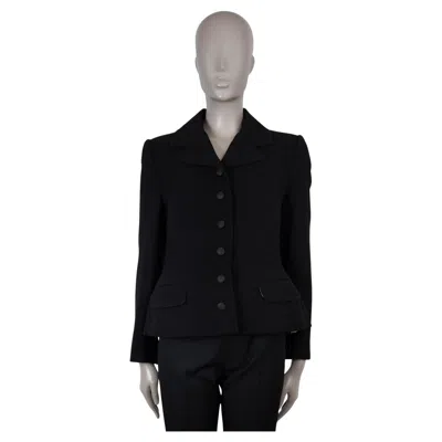 Pre-owned Dolce & Gabbana Black Wool 2024 Single Breasted Blazer Jacket 44 L