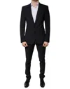 Dolce & Gabbana Black Stripe Single Breasted Formal Men's Suit In Black