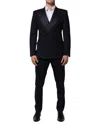 Dolce & Gabbana Dark Blue Cotton Men Jacket Coat Blazer Suit In Black