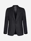 Dolce & Gabbana Black Wool And Silk Miami Single-breasted Blazer In Black