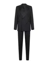 Dolce & Gabbana Black Wool And Silk Three-piece Tuxedo Suit In Blue