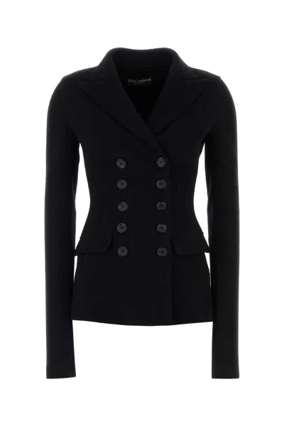 DOLCE & GABBANA BLACK WOOL BLAZER