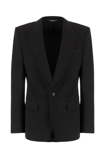 DOLCE & GABBANA BLACK WOOL BLAZER