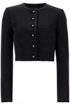Dolce & Gabbana Cropped Single-breasted Wool Jacket In Black