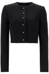 Dolce & Gabbana Cropped Single-breasted Wool Jacket In Black