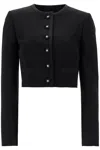 Dolce & Gabbana Cropped Single-breasted Wool Jacket In Nero (black)