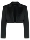 Dolce & Gabbana Short Wool Crepe Jacket In Black