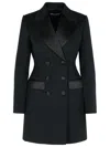 Dolce & Gabbana Wool Blend Double-breasted Jacket In Black