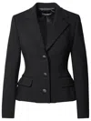 DOLCE & GABBANA BLACK WOOL BLEND BLAZER