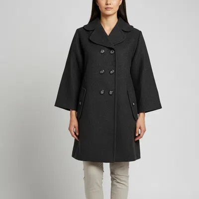 Pre-owned Dolce & Gabbana Black Wool Blend Double Breasted Coat M