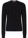 Dolce & Gabbana Black Wool Jumper In Black