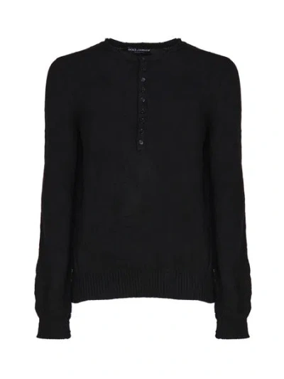 Dolce & Gabbana Black Wool Blend Sweater