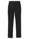 Dolce & Gabbana Wool Canvas Trousers Pants Black In Black