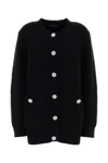 Dolce & Gabbana Oversized Cardigan Featuring Ribbed Texture In Black