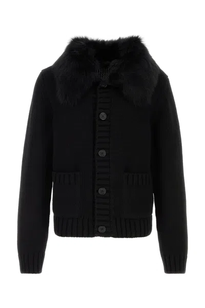 Dolce & Gabbana Black Wool Cardigan