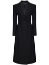 Dolce & Gabbana Wool Gabardine Double-breasted Coat - Women's - Silk/virgin Wool In Black