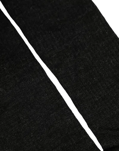 Dolce & Gabbana Black Wool Dg Logo Mid Calf Accessory Socks