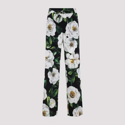 DOLCE & GABBANA BLACK WOOL GABARDINE PANTS