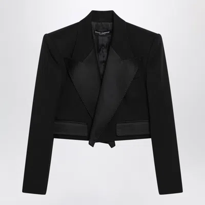 Dolce & Gabbana Black Wool Gabardine Spencer Tuxedo