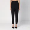 Dolce & Gabbana Wool Gabardine Cigarette Tuxedo Pants In Black