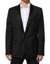 Dolce & Gabbana Black Viscose 2 Buttons Suit Jacket Blazer In Black
