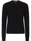 Dolce & Gabbana Black Wool Jumper In Black