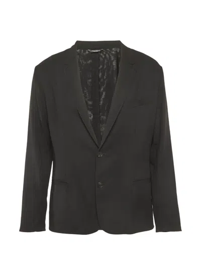 Pre-owned Dolce & Gabbana Black Wool Lightweight Blazer Xxl