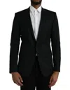 Dolce & Gabbana Black Single Breasted Formal Wool Blazer In Black