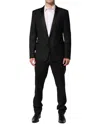 Dolce & Gabbana Black Wool Men Single Breasted 2 Piece Suit In Black